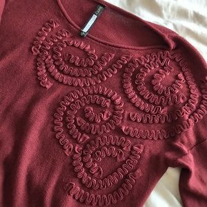 Red pullover sweater